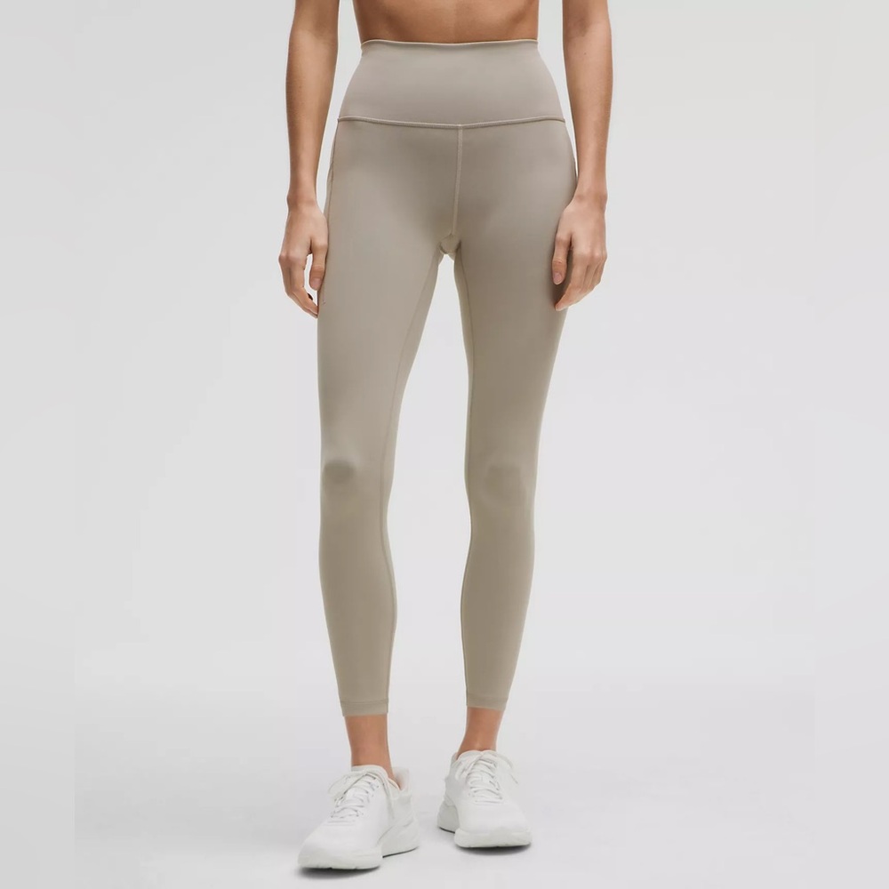Lululemon Wunder Train High-Rise Tight 25” Pockets - Riverstone, Size 14 - Picture 5 of 10